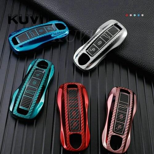 Carbon Fiber TPU Car Smart Key Case Cover For Porsche Cayenne 911 996 Panamera Macan Boxster 986 987 Holder Shell Fob Keyless
