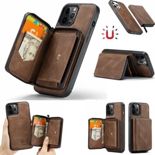 For Xiaomi POCO F3 Case Card Holder Purse Back Cover Stand Magnetic Leather Removable Card Holder Wallet