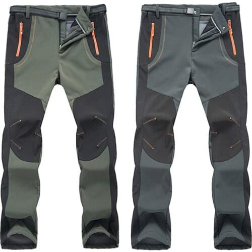 Softshell Trousers New Winter pants Men Women Hiking Pants Outdoor Waterproof Windproof Thermal for Camping Ski Climbing 003