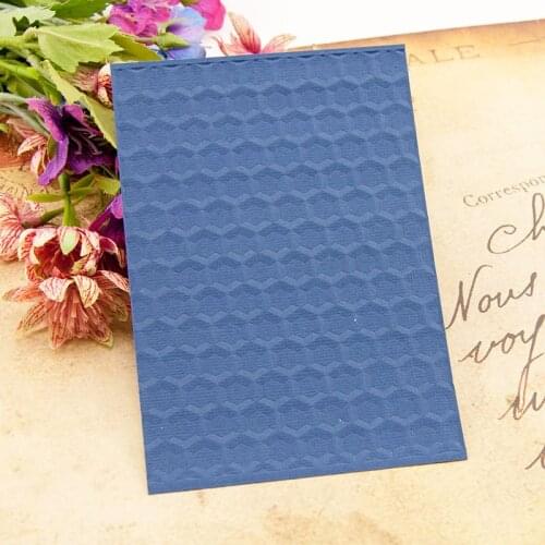 Embossing Folders Background Plastic Embossing Folder for Scrapbooking DIY Photo Album Card Em154 3D Hexagonal