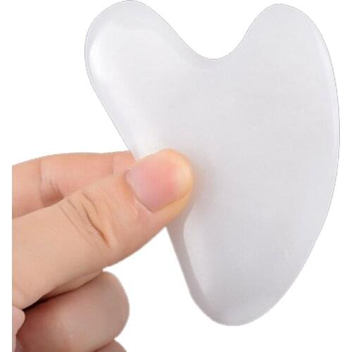 Hot Sale Gua Sha Guasha Board White Jade Stone Scraping Massage Tool Gua Sha Board