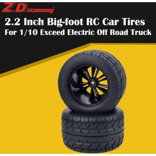 Hot RC Rally Monster Tires & Wheels for HPI HSP Savage XS TM Flux 1/10 Scale Exceed Electric Off Road Truck ZD Racing LRP