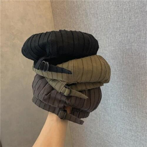 Cotton Berets Hats For Women Autumn Winter Fashion Stripe Beanie Hat Ladies Stylish Streetwear Berets Cap Female Boina
