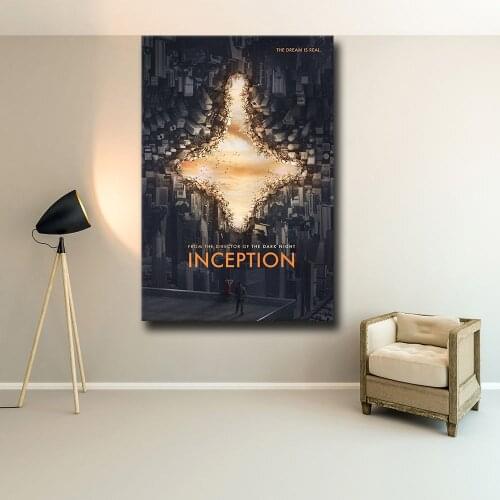 Classic Movie Inception HD Print Canvas Painting Decoration Painting Movie Poster Living Room Bedroom Decoration Painting