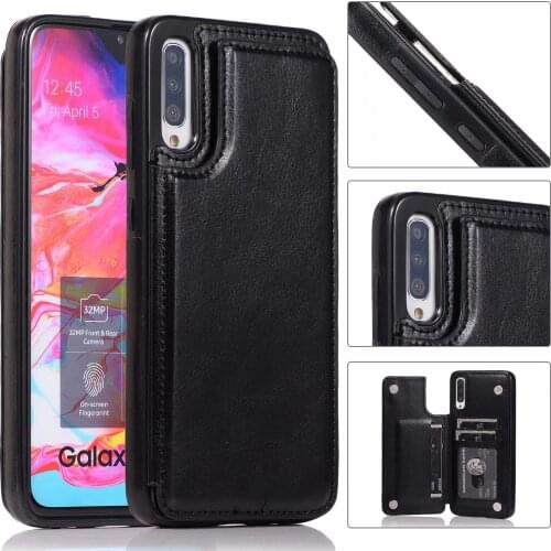 Double buckle Leather Case for Samsung A12 A10 A21S A31 A32 A40 A50 A51 A52 A70 A71 A72 A10E A20E Funda Cover Case
