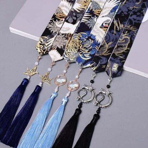 The Chinese Style Ribbon Embroidery Accessories Unisex Wiping Forehead Fringed Hair Rope Hair Jewelry Printed Headband Ribbon