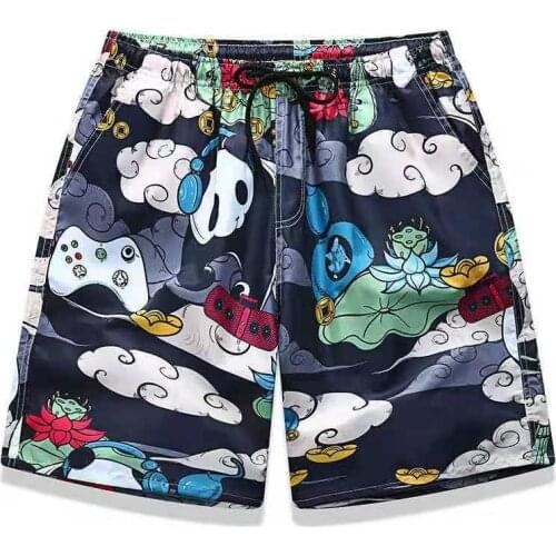 Summer Mens Shorts, Quick Drying Surf Pants, Boutique Pants, Loose Large and Thin Leisure Sports Three-point Beach Pants