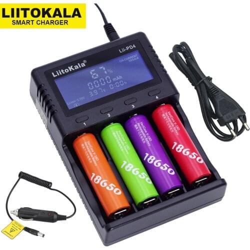 Lii-PD4 PL4 PD2 Liitokala 18650 3.7V Li-ion charger 1.2V NiMH battery21700 18350 18500 AAA LiFePO43.2V 3.85V cargador 26650