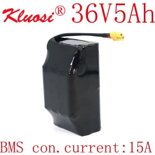 KLUOSI 36V 5Ah 10S2P 42V 18650 Lithium Battery Pack for Balance Twist Car Capacity Wheelbarrow Balancing Scooter with 15A BMS