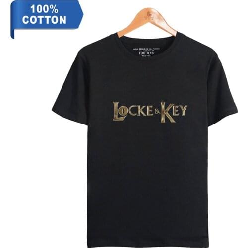 Locke & Key 100% Cotton T-shirt Men Summer Short Sleeve T shirt Hot Sale Casual Streetwear Tops