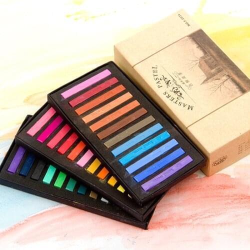 Color Crayon Set Art Drawing 12 24 36 48 Colors Painting Crayons Soft Dry Pastel Artist Student Graffiti Painting Drawing Pen