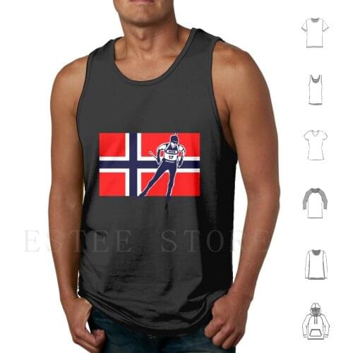 Norway Biathlon Tank Tops Vest Cotton Biathlon Ski Apres Ski Cross Country Skiing Skiing Norway Norwegian Norge