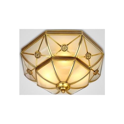 In general, European style bedroom ceiling lamp lights retro restaurant warm bedroom balcony lamp lamp Copper Study