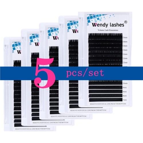 5 Pcs/Lot Eyelash Extension 16 Rows Classic False Eyelash Ｗholesale Natural Faux Mink Individual Lash Makeup Tools Wendy Lashes
