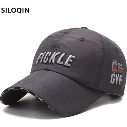 SILOQIN Summer Womens Breathable Baseball Cap Casual Sports Caps Male Bone Snapback Hat NEW Letter Embroidery Mens Fishing Cap