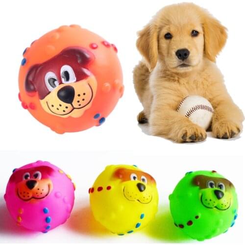 Squeaky Pet Dog Ball Chew Toys for Small Dogs Rubber Chew Puppy Toy Dog Stuff Dogs Toys Pets 1pcs Diameter 7cm