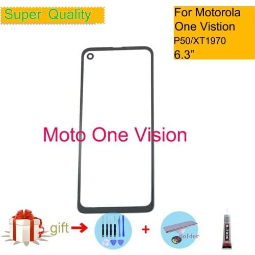 Replacement For Motorola Moto ONE VISION P50 XT1970 Touch Screen Front Outer Glass Panel Lens For Moto One Vision LCD Front