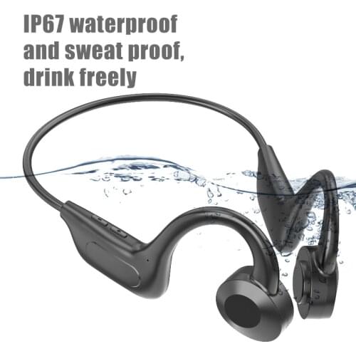 TWS Bone Conduction Headphone Sport Running Swimming Waterproof fone Bluetooth Headset HIFI Sound Wireless Earphone With Mic