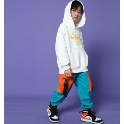 Hip Hop Dance Costume For Boys Fashion Wears Kids Jogger Street Dance Clothes Stage Outfit Dancer Outfit Teenage Clothing DL7199
