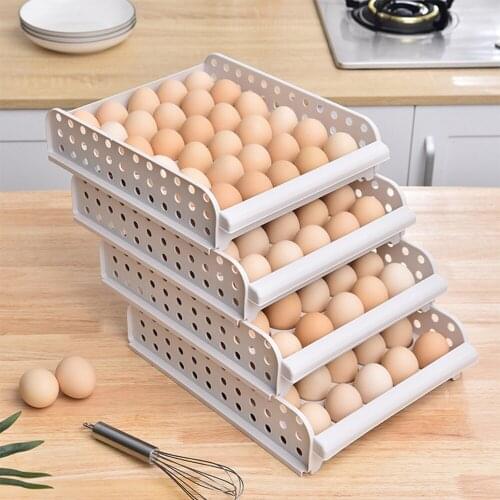 Drawer Type Egg Storage Box, Egg Storage Box, Plastic Transparent Storage Rack, Storage Box, Stackable Egg Rack