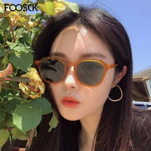 FOOSCK New Luxury Cute Sexy Ladies Cat Eye Sunglasses Brand Designer Women Vintage Rimless For Female UV400