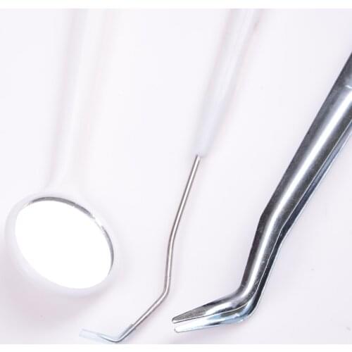 1set Hygiene Kit Stainless Steel Dental Instruments Mouth Mirror Probe Plier Tweezers Teeth Tooth Clean