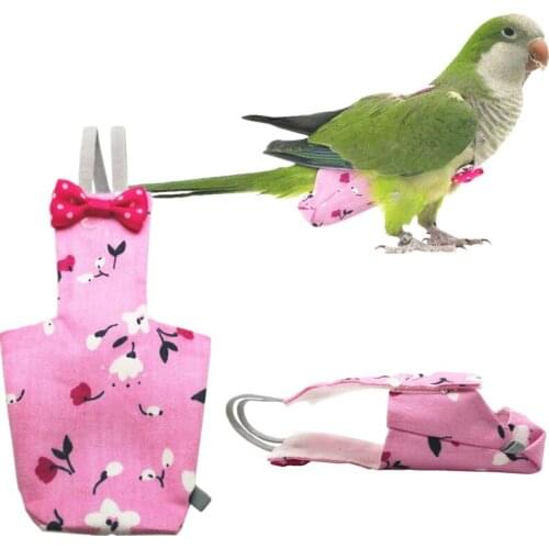 1PC Bird Parrot Diaper Cockatiel Pigeons Medium Large Pet Birds Flight Suit Clothes Pet Birds Feces Pocket