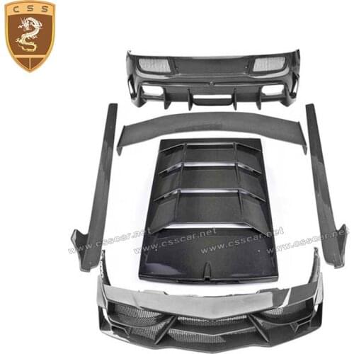 2004-2012 Lamborghini Gallardo Front Rear Bumper Engine Hood Carbon Fiber Body Kit Upgrade LP700 Style auto tuning parts 0122