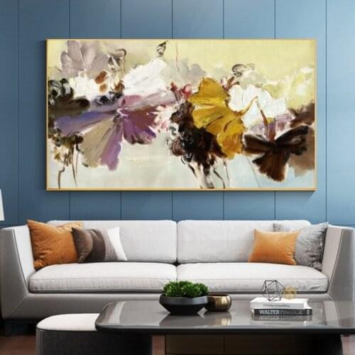 Abstract Flowers Canvas Art Wall Paintings Home Decor Pop Art Canvas Prints Flowers Modern Wall Posters For Living Room Cuadros