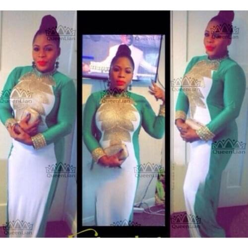 African Fashion Big Elastic Design Hight Collar Embroidery Traditional Dashiki African Dress For Women （GL04