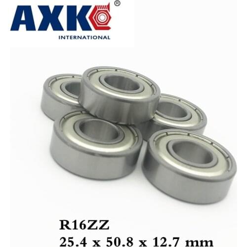 Axk High Quality R16zz Shielded Bearing Inch Series 1"x 2"x 1/2" Inch 25.4*50.8*12.7 Mm Miniature Shielded Ball Bearing