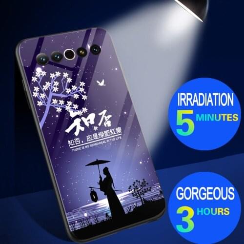 Butterfly Luminous Glass Case For Meizu 16 16X Plus Luxury Phone Cover Coque For Meizu 16S 16XS 16T 17 Pro