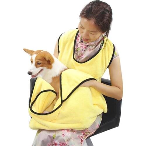 Dog Bath Towel Soft Bathrobe for Cat and Dog Bathing Dogs Towel for Cleaning Dogs Bathrobe Haning Clothing Pet Supplies Clothes