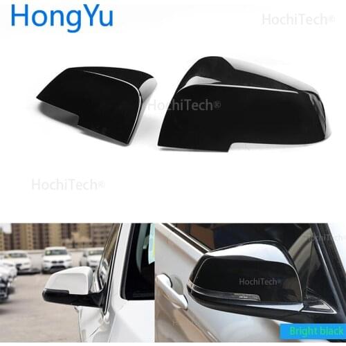 For BMW i3 i3S series 2014-2018 Replace the original car rear mirror cover bright black mirror cover