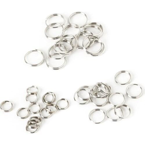 Latest Fashion 6/8/10mm Silver Tone Double Loops Open Jump Rings Jewelry Findings DIY FQA018