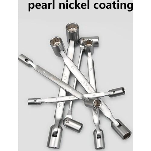 Flexible Head Socket Wrench for Car Repair Hand Tools Double Box Ring Spanner Handle Torque Wrench Car Mechanic Automotive Tools