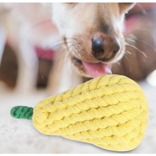 Large Yellow Pear Fruit Shape Bite Resistant Dog Teeth Cleaning Toy Pet Supply juguetes para perro