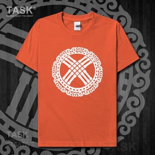 Kazakhstan KAM Kazakh short-sleeved T-shirt male KAZAKH totem Special ethnic half-sleeved Kazakhstan clothes summer Fashion 12