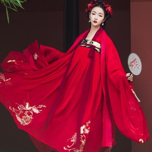 Red Hanfu Dress Chinese Traditional Hanfu Costume Hanfu Mo Dao Zu Sh Cosplay Costumes Hanfu Wedding Dress Stage Outfits SL3379