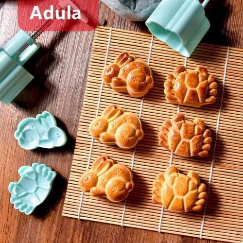 Creative pattern rabbit Moon Cake Mold Mould Pastry Mooncake Hand DIY Tool Snowy moon cake mould