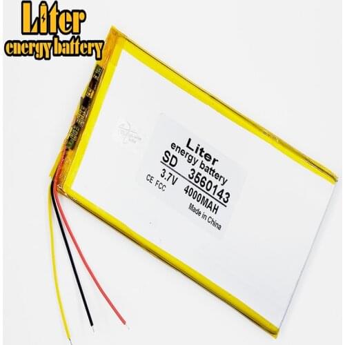 3 line 3.7V 3560143 4000MAH 3560140 NTC Polymer lithium ion / Li-ion battery for tablet pc,,cell phone,speaker,power bank