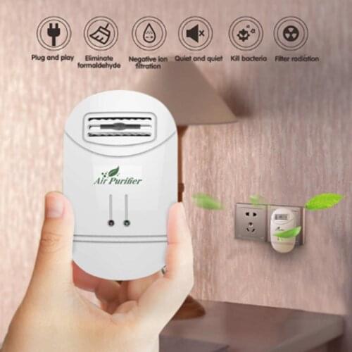 Mini Air Purifier Cleaner Plug In Negative Ionizer Generator Remove Formaldehyde Smoke Dust Purification for Home 220V