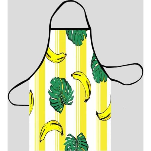 New Arrival Banana Fruit Apron Kitchen Aprons For Women Oxford Fabric Cleaning Pinafore Home Cooking Accessories Apron