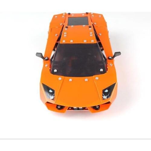 1PCS 1:16 Alloy Assembled Remote Control Car Model 4-Channel Remote Control Racing Car Diy Assembled Car Module Childrens Toys