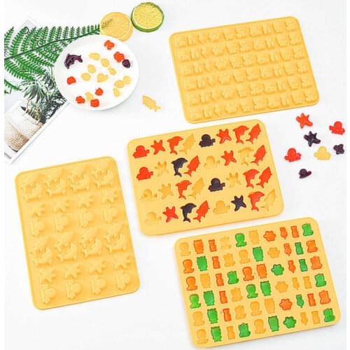 Kinds Sugarcraft Silicone Mold Dropper Grids Gummy Animal Fondant Chocolate Candy Mould Cake Baking Decorating Tools Resin Art
