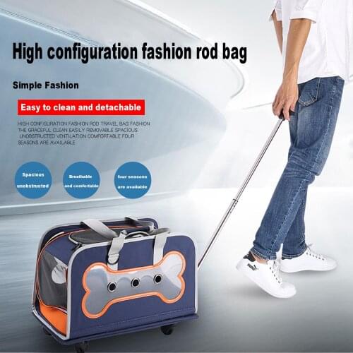 For Small Breeds Dogs Pets Dog Products Draw Bar Box Pet Bag Foldable Disassemble Multifunctional Pull Rod Box Pets Acessorios