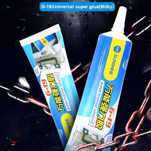 Sunshine 50ml G-19 MultiPurpose Touch Screen Mobile Phone Repair Jewelry DIY Milky White Glue strong Universal Quick dry glue