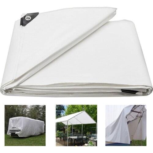 Heavy Duty Poly Tarp Waterproof Tarpaulin Canopy Tent Durable Boat Car Cover