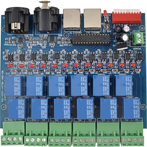 LED Full Color Light with 12 Channel Controller DMX512 Decoder 12 Relays Decoder GDeals