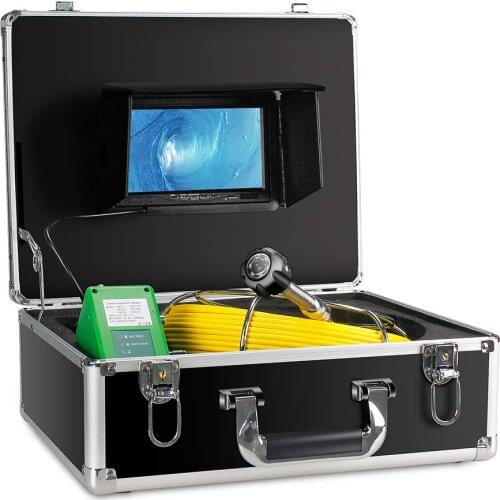 30m DVR waterproof Pipe Wall Sewer Inspection Camera System,Industrial Pipe Car Video Inspection Endoscope Camera with 6leds